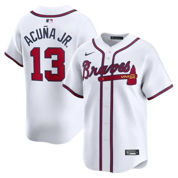 Ronald acuna jr. atlanta braves nike home limited player jersey White