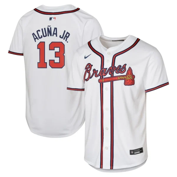 Ronald acuna jr. atlanta braves nike youth home limited player jersey White