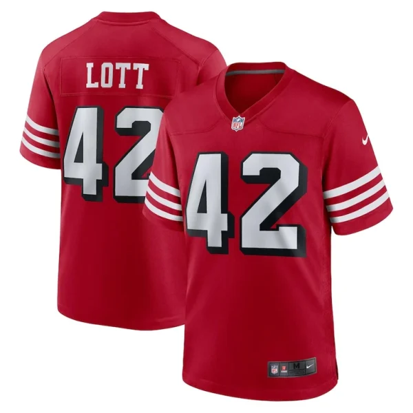 Ronnie lott san francisco 49ers nike retired alternate game jersey Scarlet