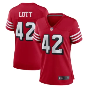 Ronnie lott san francisco 49ers nike womens alternate game jersey Scarlet