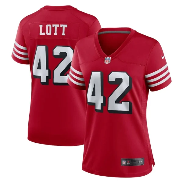 Ronnie lott san francisco 49ers nike womens alternate game jersey Scarlet