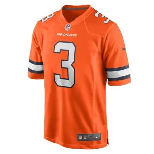 Russell wilson denver broncos nike alternate game jersey Orange M