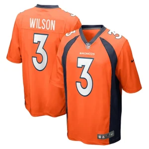 Russell wilson denver broncos nike game jersey Orange