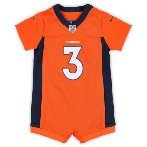 Russell wilson denver broncos nike newborn infant game romper jersey Orange 3 6 MO