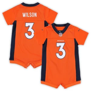 Russell wilson denver broncos nike newborn infant game romper jersey Orange
