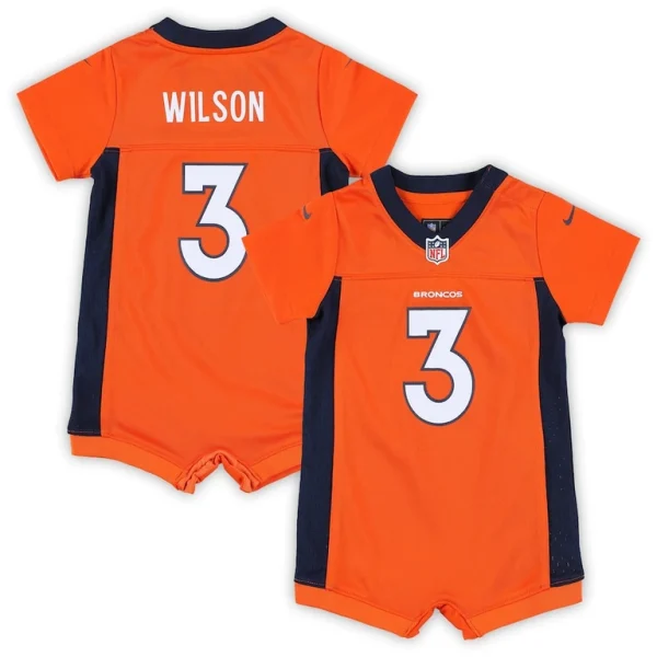 Russell wilson denver broncos nike newborn infant game romper jersey Orange