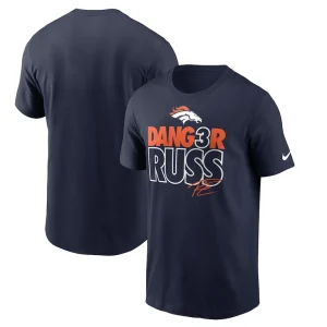 Russell wilson denver broncos nike player graphic t shirt Navy