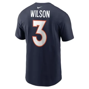 Russell wilson denver broncos nike player name number t shirt Navy L
