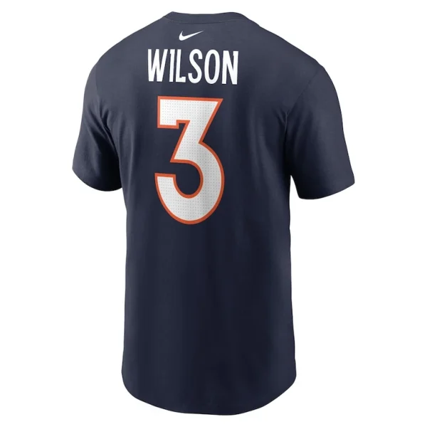 Russell wilson denver broncos nike player name number t shirt Navy L