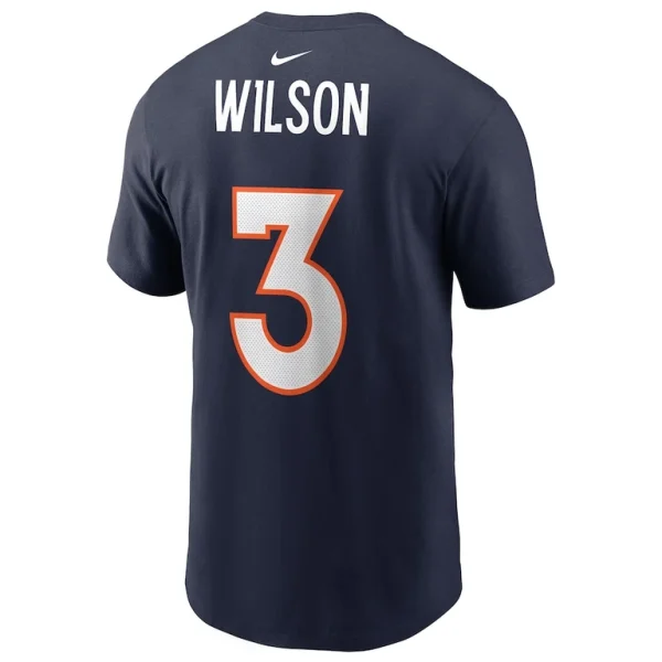 Russell wilson denver broncos nike player name number t shirt Navy L