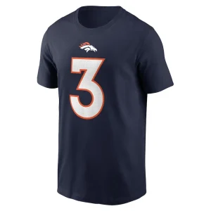 Russell wilson denver broncos nike player name number t shirt Navy M
