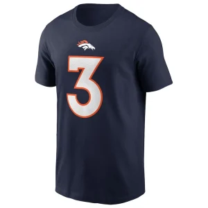 Russell wilson denver broncos nike player name number t shirt Navy M