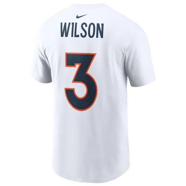 Russell wilson denver broncos nike player name number t shirt White L