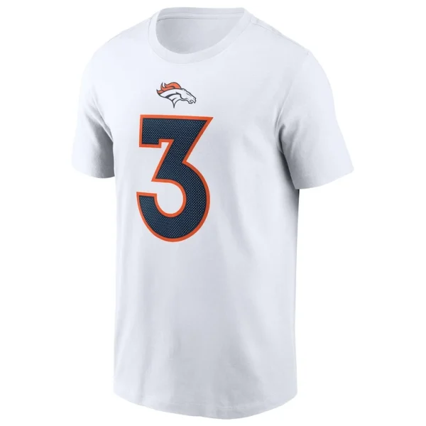 Russell wilson denver broncos nike player name number t shirt White M
