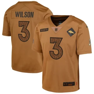 Russell wilson denver broncos nike salute to service limited jersey Brown