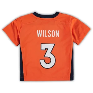 Russell wilson denver broncos nike toddler game jersey Orange 4T