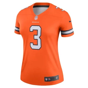 Russell wilson denver broncos nike womens alternate legend player performance top Orange M