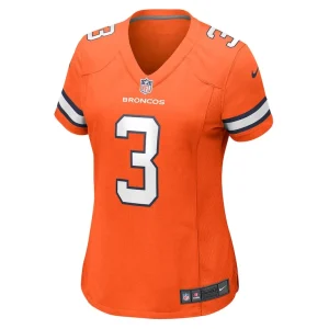 Russell wilson denver broncos nike womens player game jersey Orange M