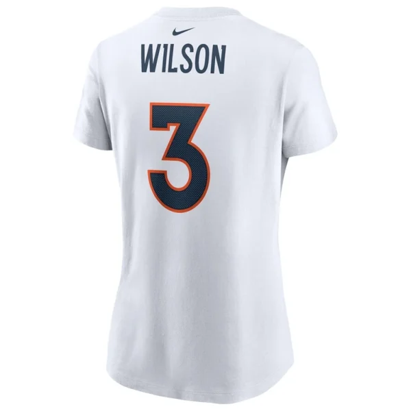 Russell wilson denver broncos nike womens player name number t shirt White L