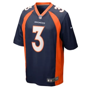 Russell wilson denver broncos nike youth game jersey Navy Yth M