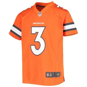 Russell wilson denver broncos nike youth game jersey Orange Yth M