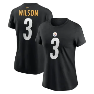 Russell wilson pittsburgh steelers nike womens name number t shirt – black Multi