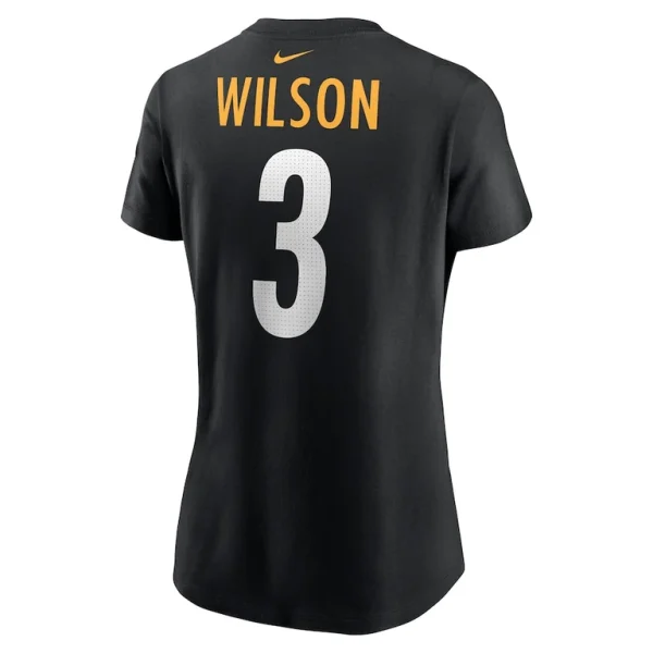Russell wilson pittsburgh steelers nike womens name number t shirt – black Multi L