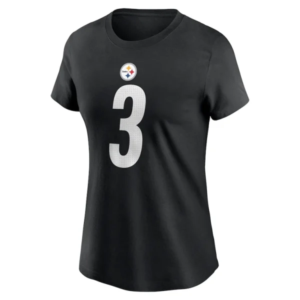 Russell wilson pittsburgh steelers nike womens name number t shirt – black Multi M