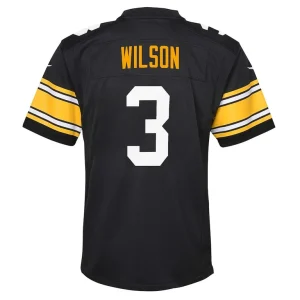 Russell wilson pittsburgh steelers nike youth alternate player game jersey Black Yth L