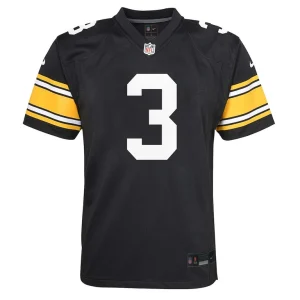 Russell wilson pittsburgh steelers nike youth alternate player game jersey Black Yth M