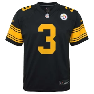 Russell wilson pittsburgh steelers nike youth alternate player game jersey Black Yth M