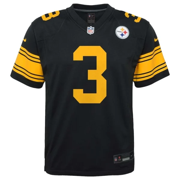 Russell wilson pittsburgh steelers nike youth alternate player game jersey Black Yth M
