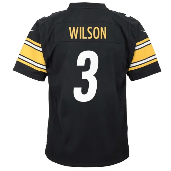 Russell wilson pittsburgh steelers nike youth team player game jersey Black Yth L