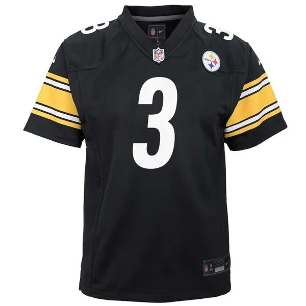 Russell wilson pittsburgh steelers nike youth team player game jersey Black Yth M