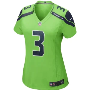 Russell wilson seattle seahawks nike womens alternate game jersey Neon green M