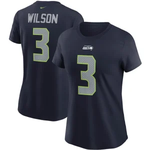 Russell wilson seattle seahawks nike womens name number t shirt College navy