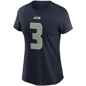 Russell wilson seattle seahawks nike womens name number t shirt College navy M