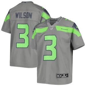 Russell wilson seattle seahawks nike youth inverted team game jersey Gray