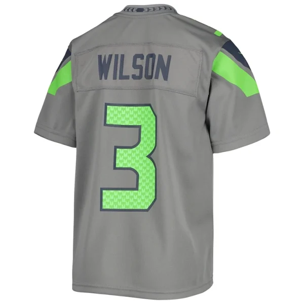 Russell wilson seattle seahawks nike youth inverted team game jersey Gray Yth L