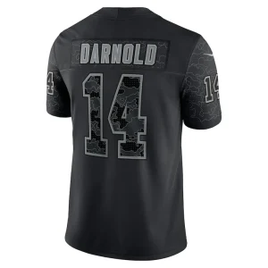 Sam darnold carolina panthers nike rflctv limited jersey Black 2XL