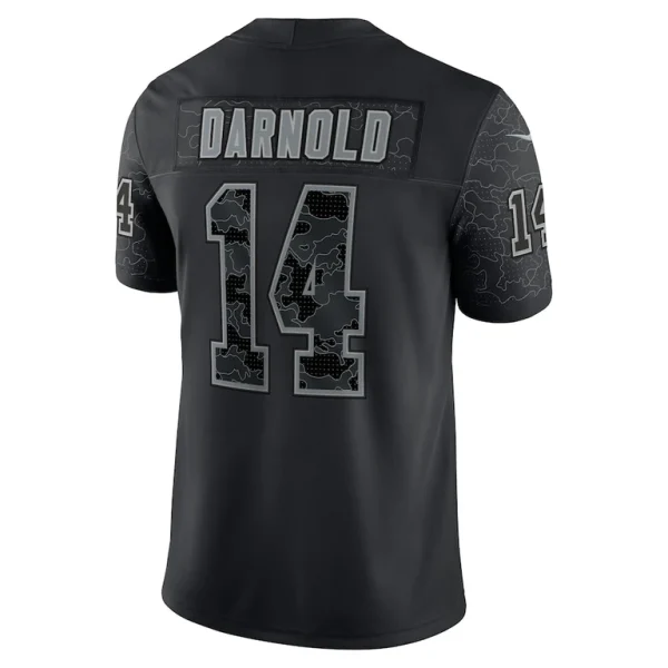 Sam darnold carolina panthers nike rflctv limited jersey Black 2XL