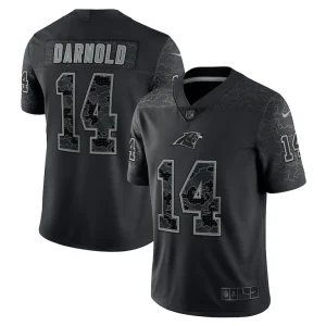 Sam darnold carolina panthers nike rflctv limited jersey Black