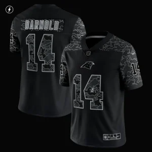 Sam darnold carolina panthers nike rflctv limited jersey Black M