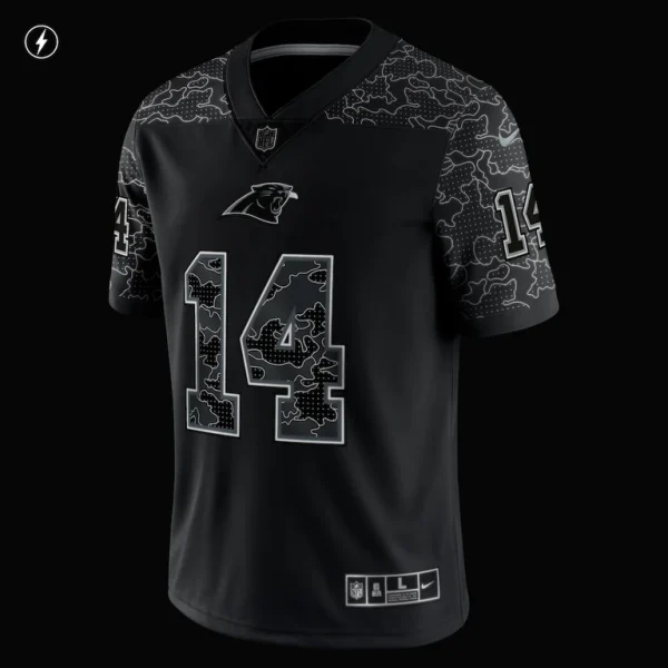Sam darnold carolina panthers nike rflctv limited jersey Black XL