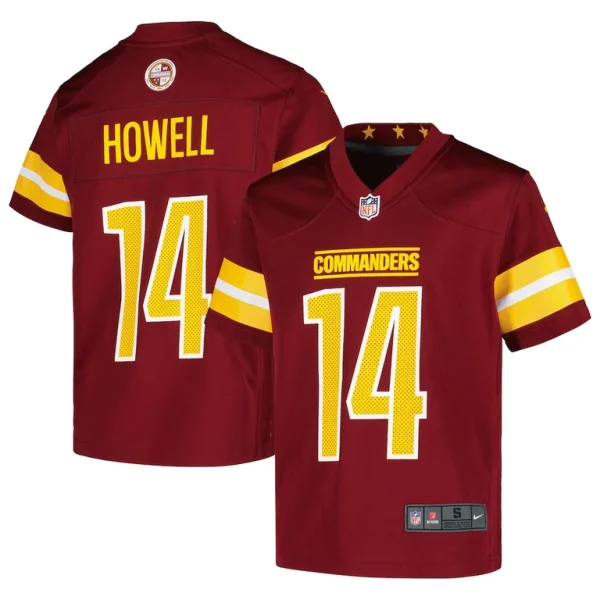 Sam howell washington commanders nike youth game jersey Burgundy