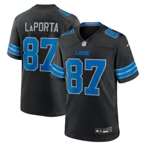 Sam laporta detroit lions nike 2nd alternate game jersey Black