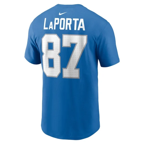 Sam laporta detroit lions nike name number t shirt Blue L