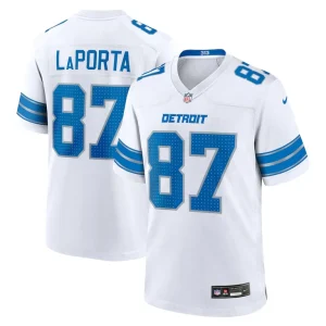 Sam laporta detroit lions nike white game jersey White