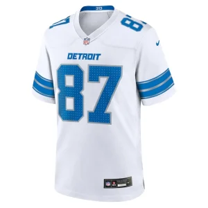 Sam laporta detroit lions nike white game jersey White M