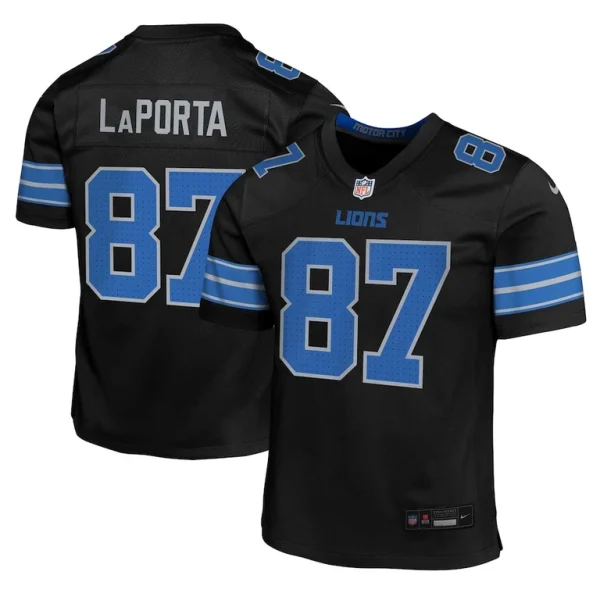 Sam laporta detroit lions nike youth alternate player game jersey Black